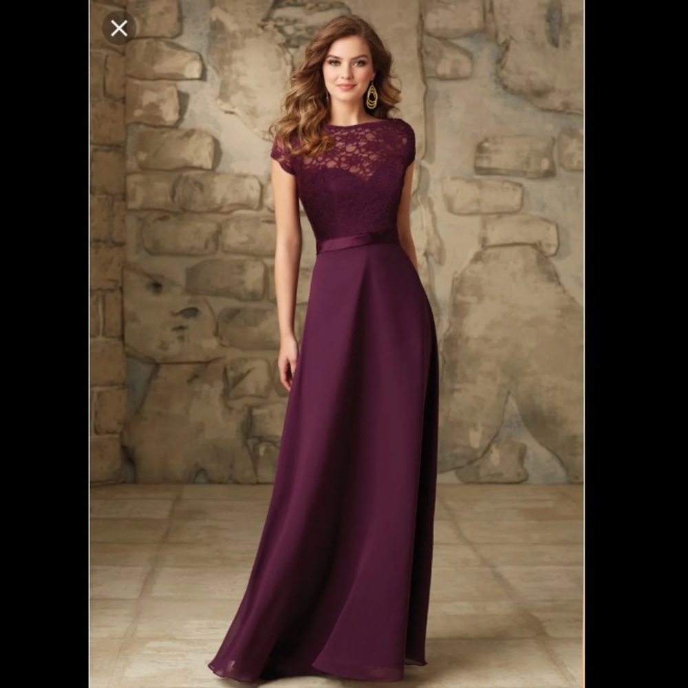 Mori Lee Navy Bridesmaid Dress